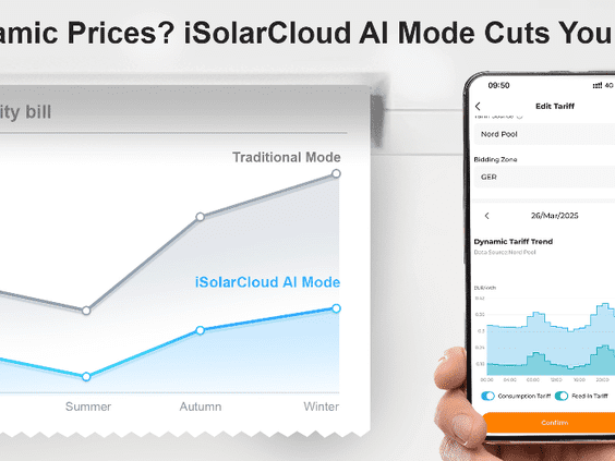 Sungrow presenta la función «Tarifa dinámica» en iSolarCloud: Reducción de la factura energética en los hogares europeos