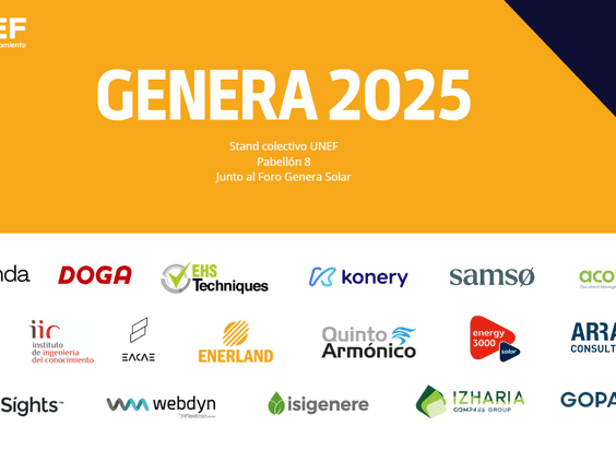 UNEF marca los retos de la fotovoltaica española en Genera 2025: autoconsumo, electrificación, hibridación con almacenamiento y diversidad en el empleo