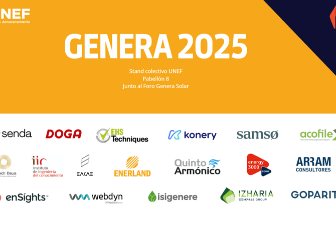 UNEF marca los retos de la fotovoltaica española en Genera 2025: autoconsumo, electrificación, hibridación con almacenamiento y diversidad en el empleo