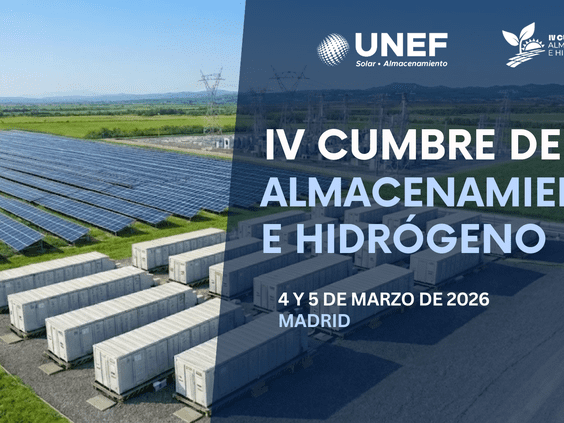 La Cumbre de Almacenamiento e Hidrógeno de UNEF se celebrará los días 4 y 5 de marzo