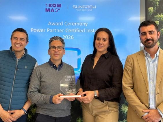 1KOMMA5°: Única empresa en España reconocida como “Power Partner Certified Installer” por Sungrow por su excelencia en instalaciones fotovoltaicas